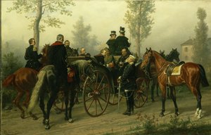 Napoleon III i Bismarck po bitwie pod Sedanem, 1882 r.